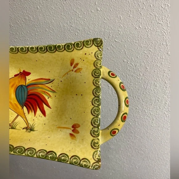 Two Sided Ceramic Rooster Dish - Picture 5 of 8